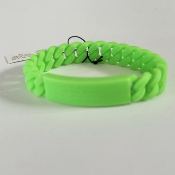 Marc by Marc Jacobs Silicone Green Braided Bracelet NWT - Picture 1 of 4